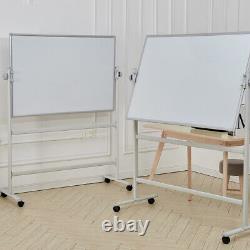 Large Mobile Free Standing Magnetic Whiteboard Double Side Revolving White Board