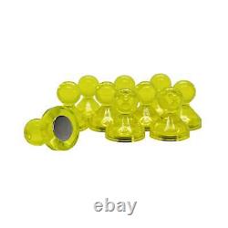 Large Yellow Acrylic Push Pin Magnet 21mm dia x 26mm tall (40 Packs of 10)