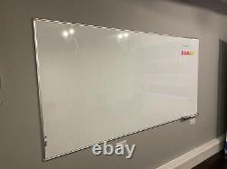 Large magnetic office boardroom drywipe whiteboard 240 x 120 cm