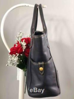 Liked newDooney & Bourke Florentine Kristen Navy Blue Leather Shoulder Tote Bag
