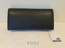 Love Moschino authentic large black clutch bag wallet JC5612PP1BLE New Boxed