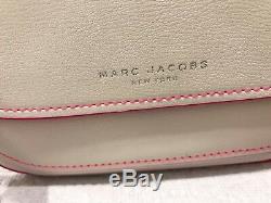 MARC JACOBS Rider Contrast Stitch Shoulder Crossbody Saddle Bag Msrp 395 Large
