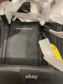 MARC JACOBS The Tag 27 Black Pebbled Leather Tote Bag women handbag shoulder bag
