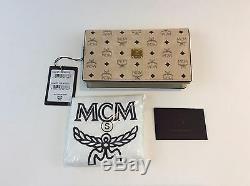 MCM 2 Fold Large Leather Wallet Crossbody Bag