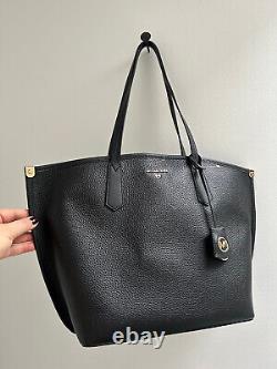 MICHAEL KORS Black Grained Leather JANE Top Handle Tote Bag with Dustbag £270