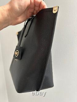 MICHAEL KORS Black Grained Leather JANE Top Handle Tote Bag with Dustbag £270