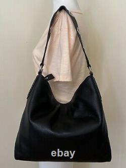 MICHAEL KORS Brooklyn Large Leather Shoulder Bag in Black SV