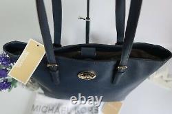 MICHAEL KORS Jet Set Travel NS Tote Shoulder Bag Large Blue Leather NWT RRP $278