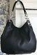 Michael Kors Lillie Large Chain Tote Shoulder Bag Hobo Black Pebble Leather $398