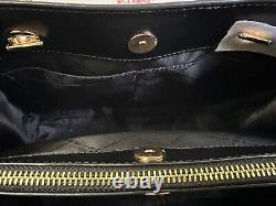 MICHAEL KORS Teagan Large Black Pebbled Leather Shoulder Tote Bag