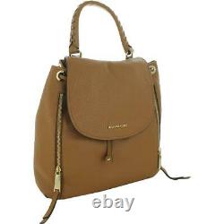 MICHAEL Michael Kors Womens Viv Tan Leather Dome Handbag Large BHFO 8824
