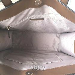 MIchael Kors Large PVC Leather Shoulder Tote Satchel Crossbody Bag Handbag Brown