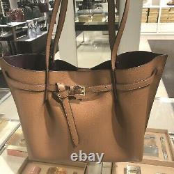 MIchael Kors Large Shoulder Tote Satchel Purse Bag Handbag Luggage Brown Leather