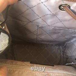 MIchael Kors Women PVC Leather Large Travel Shoulder Backpack Bag Handbag Brown