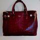 Modalu Handbag Emerson Large Berry Leather Detachable Strap New Tags R. R. P £295
