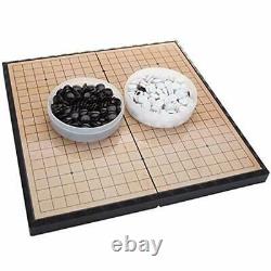 Magnetic Travel Go Game Set Magnetic Plastic Stones X-Large Foldable board 14.5