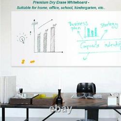 Magnetic Whiteboard, 79x47large white board for office, Cut-able & Portable