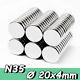 Magnets 20x4 Mm N35 Neodymium Disc Very Strong Large Round Magnet 20mm Dia X 4mm