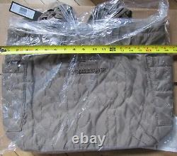 Marc Jacobs Bag Pretty Nylon Quilt Large Tate Knot Tote Quartz Grey New $198