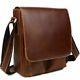 Men's Large Messenger Brown Vintage Leather Shoulder Satchel 10 Laptop Bag New