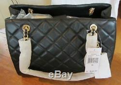 Michael Kors 100% SUSANNAH Bag Black Lamb Leather Quilted TAGS NEW