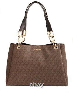 Michael Kors Bag Handbag Women's Bag Trisha LG Trpl Gusset Shldr New