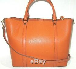 Michael Kors Bedford Legacy Large Grab Bag Burnt Orange Pebbled Leather Tote NWT