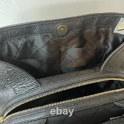 Michael Kors Black Leather Large Slouch Chain Shoulder Bag Jet Set Tote