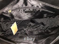 Michael Kors Brooke Large Hobo Shoulder Bag Purse Tote Black Leather Gold $428