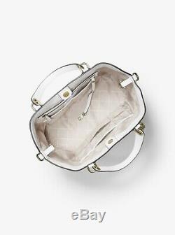 Michael Kors Brooklyn Large White Pebbled Leather Grab Bag 30H8BBNT3L