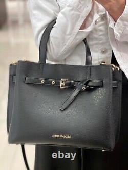 Michael Kors Emilia Large Satchel Leather Bag Black