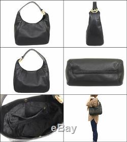 Michael Kors Fulton Large Hobo Shoulder Bag Black Leather 35S0GFTH3L NWT $398