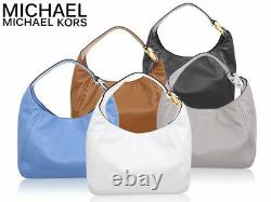 Michael Kors Fulton Large Hobo Shoulder Bag Gray Leather 35S0SFTH3L NWT $398