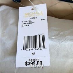 Michael Kors Fulton Large Hobo Shoulder Bag Navy Leather 35S0GFTH3L NWT $398 Ret