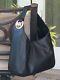 Michael Kors Fulton Large Hobo Shoulder Bag Purse Mk Black Leather Gold $398