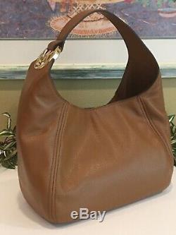 Michael Kors Fulton Large Hobo Shoulder Bag Purse Mk Luggage Brown Leather $398