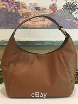 Michael Kors Fulton Large Hobo Shoulder Bag Purse Mk Luggage Brown Leather $398