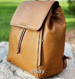 Michael Kors Ginger Large Backpack Abbey Drawstring Pebbled Leather Luggage