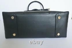 Michael Kors Gramercy Large Satchel Pvc Leather Shoulder Bag Black