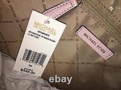 Michael Kors Gramercy Large Satchel Shoulder Bag Mk Brown Signature Pink $448