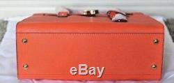 Michael Kors Hamilton Large Ns Orange Saffiano Leather Tote Bag Purse $358 Nwt