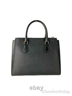 Michael Kors Hope Black Saffiano Leather Large Satchel Bag Crossbody Handbag