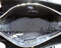 Michael Kors Hope Large Black Saffiano Leather Satchel Messenger Crossbody Bag