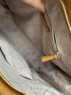 Michael Kors Hope Large Marigold Yellow Saffiano Leather Satchel Messenger Bag