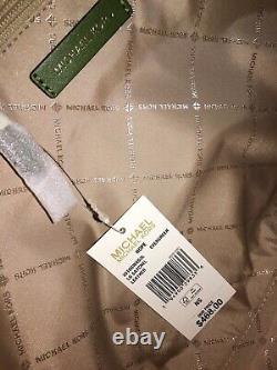 Michael Kors Hope Large Satchel Shoulder Bag Tote Purse Green Leather $468