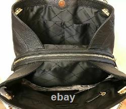 Michael Kors Jet Set Chain Black Pebbled Leather Large Shoulder Tote Bag Purse