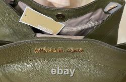 Michael Kors Jet Set Duffle Green Pebble Leather Chain Shoulder Bag
