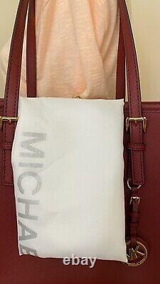 Michael Kors Jet Set Red Saffiano Leather Large East West Tote & Dustbag