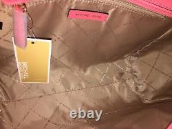 Michael Kors Jet Set Travel Large Chain Shoulder Bag Tote Grapefruit Leather