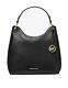 Michael Kors Joan Large Black Pebbled Leather Shouchy Shoulder Bag, Handbag
